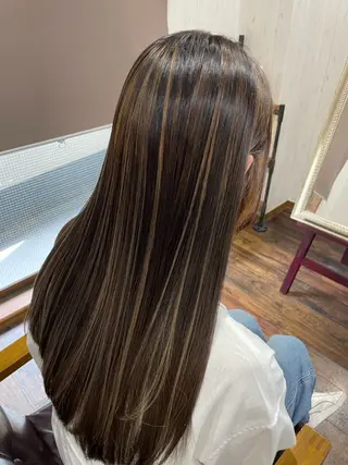ロング カラー 西川 敏夫のヘアスタイル