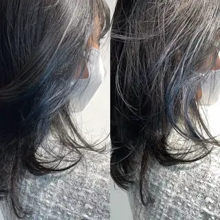 ミディアム カラー 佐野 えり奈のヘアスタイル