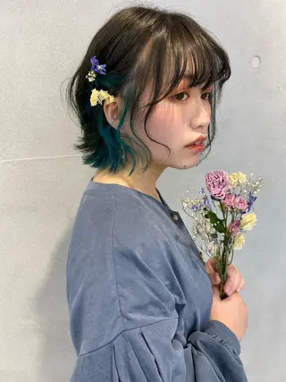 ミディアム カラー 透明感カラーブリーチ 🌼シゲモトアヤ🌼のヘアスタイル