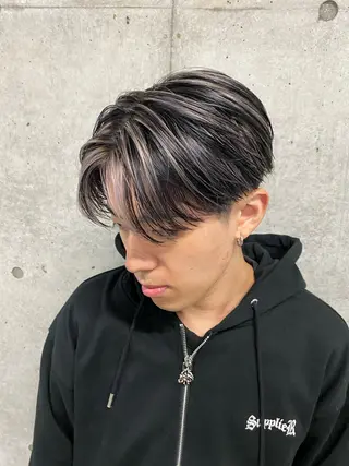 カラー メンズ パーマ特化/フェザー パーマシャドウ/真生のヘアスタイル