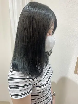 ミディアム カラー ケアブリーチ /髪質 改善/古橋圭史郎のヘアスタイル