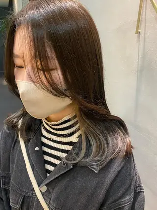 ミディアム カラー 韓国×髪質改善カラー 💎hinaのヘアスタイル