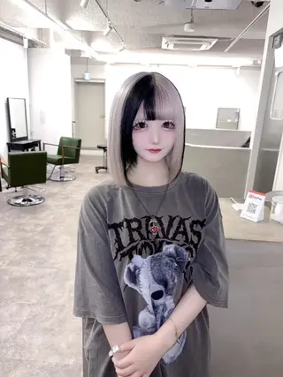 ミディアム カラー ハイトーン/ピンク カラー/めい🎀のヘアスタイル