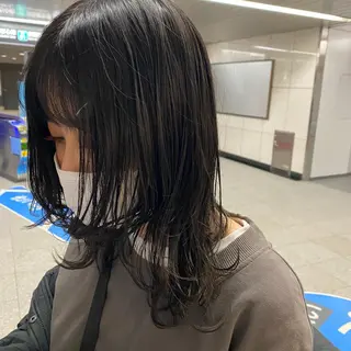 ロング カラー パーマ ヘアアレンジ メンズ 🍀髪質改善 ケアカラーrootsのヘアスタイル