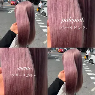 ロング 🎀ハイトーン/ 艶カラー/夕月🎀のヘアスタイル