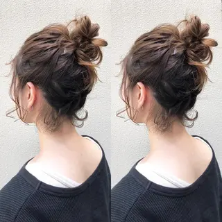 ミディアム カラー ツキノキ ミナのヘアスタイル