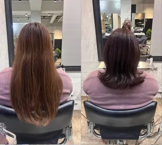 ミディアム momoka ⠀のヘアスタイル