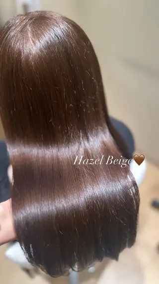 ロング カラー Minori🤎 ナチュラル韓国ヘアのヘアスタイル