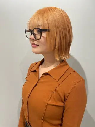 ミディアム カラー ハイトーン/ボブ /Riimooaのヘアスタイル