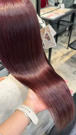 セミロング カラー ヘアアレンジ 暖色🌈ダブルカラー レイヤー💫AINAのヘアスタイル