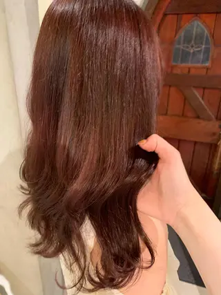 ロング カラー レイヤー/韓国ヘア 杉浦結梨のヘアスタイル