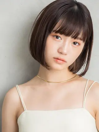 ショート 巻けるケア縮毛矯正✨ ケアカラー✨山下のヘアスタイル