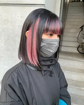 ショート カラー 中性ウルフカット ケアブリーチ/ケイトのヘアスタイル