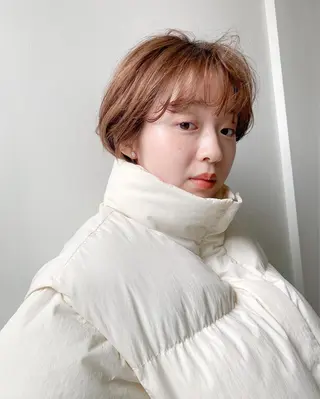 ショート カラー パーマ ヘアアレンジ マツエク・マツパ Nancy所属・束感まつげ❤︎ あみのマツエク・マツパデザイン