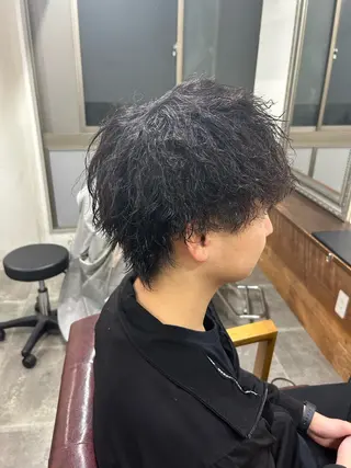 ショート パーマ メンズ CECIL hair なんば店所属・メンズパーマ 艶髪☆店長☆有馬のヘアスタイル