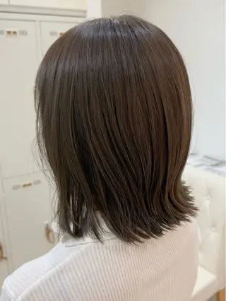 ミディアム カラー 髪質改善縮毛矯正 💎TOMOのヘアスタイル