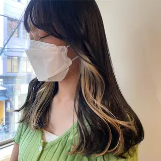セミロング カラー ヘアアレンジ GIVET (ジヴェ)所属・撮影モデル募集 🦋soemikaのヘアスタイル