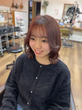 ミディアム 艶カラー💎/カット モデル募集中/ほのかのヘアスタイル