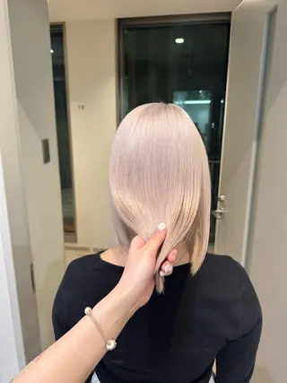 ショート カラー ハイトーン/ピンク カラー/めい🎀のヘアスタイル