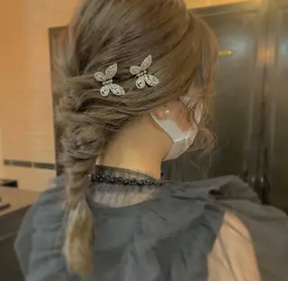 ミディアム カラー ヘアアレンジ YEAU　PLUS所属・極上の艶髪 RINAのヘアスタイル