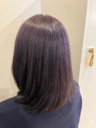 ミディアム カラー 【本陣】カット モデル/朝岡 慧のヘアスタイル