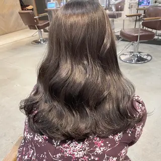 セミロング カラー ヘアアレンジ Lolonois梅田 🌼TSUYURIのヘアスタイル