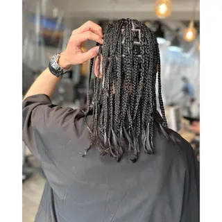 セミロング カラー パーマ ヘアアレンジ メンズ キッズ BRAIDS💎愛子 大人ハイライト💎のヘアスタイル