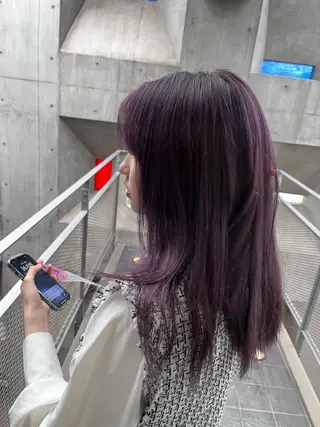 ミディアム 複雑履歴ブリーチ/ keitoのヘアスタイル