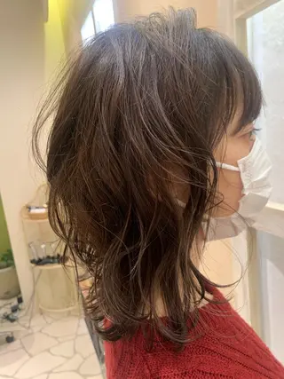 ミディアム 韓国風レイヤーカット 🇰🇷❕モカのヘアスタイル