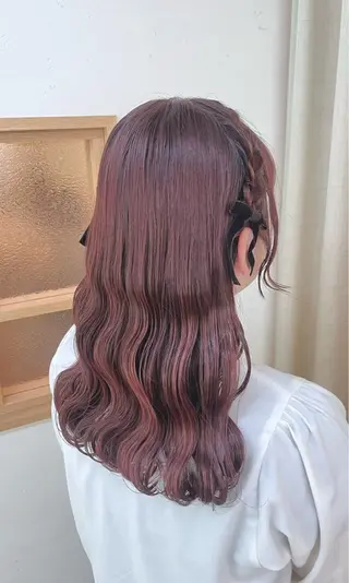 セミロング ヘアアレンジ 参列♡デートゆるふわ ヘアメイク🎀みゆうのヘアスタイル