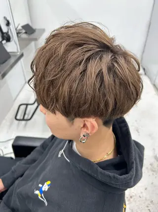 ショート カラー メンズ 【メンズパーマ特化】 🍏網中勇喜のヘアスタイル