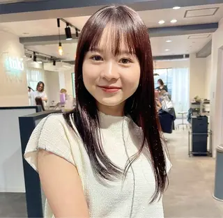 ロング 🩶💜寒色カラー/ ゆずほのヘアスタイル