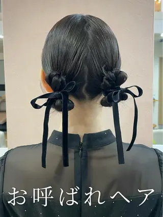 ミディアム ヘアアレンジ 韓国風パーマ/ヘア セット/店長みづきのヘアスタイル