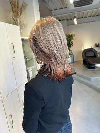 ミディアム カラー ハイトーン×似合わせ 🌱中川慎之介のヘアスタイル