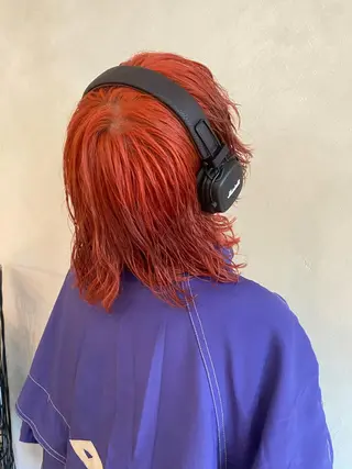 ミディアム カラー RIN／韓国ヘア レイヤーカットのヘアスタイル