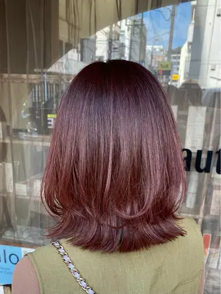 セミロング カラー ヘアアレンジ ウルフ/レイヤー /髪質改善　ナユタのヘアスタイル