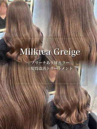 ロング カラー ヘアアレンジ ダメージレスカラー 🩵HIYO🩵のヘアスタイル