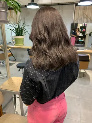 セミロング カラー REINA☁️透明感 カラー/ぷつっと♡のヘアスタイル