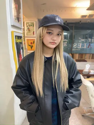 ロング カラー ウルフレイヤー エクステ/kokiのヘアスタイル