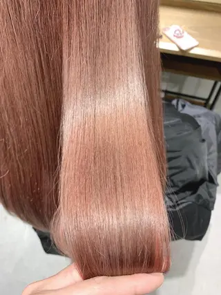 ロング カラー 難波/髪質改善/スパ ツヤ／顔周りレイヤーのヘアスタイル