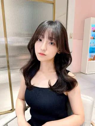 ロング カラー 韓国ヘア/レイヤー/ 顔まわり/りょーとのヘアスタイル