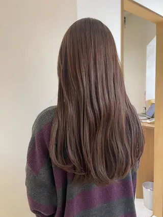 ロング 蜂須賀🐝縮毛矯正 ストレートパーマのヘアスタイル