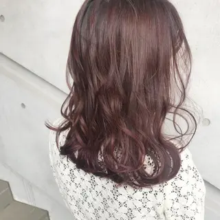 セミロング カラー ヘアアレンジ Aloa透明感ヘア ♡kanami♡のヘアスタイル