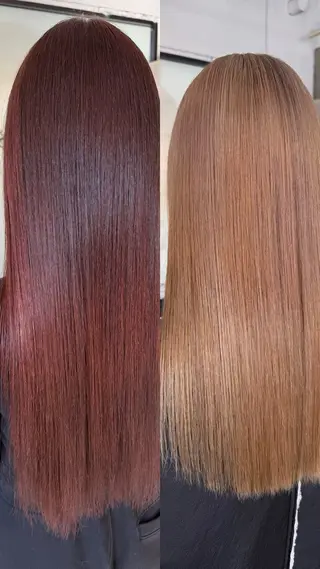 ロング 暖色カラー得意🔥 栗俣嵐のヘアスタイル