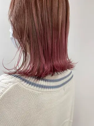 ミディアム カラー 🍀自然＆長持ち♪ 縮毛矯正の匠✨️のヘアスタイル