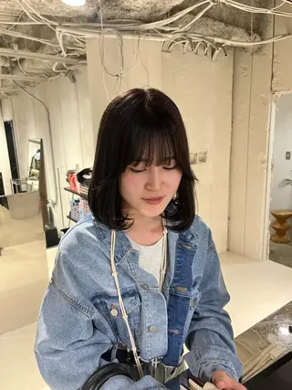 ミディアム カラー 🟡ひろの/ツヤ カラー/髪質改善🟡のヘアスタイル