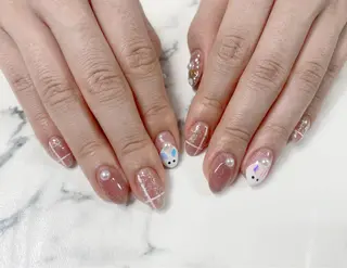 ロング カラー ネイル Q Free nailsのネイルデザイン
