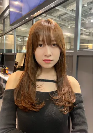 ロング 久保 嗣温のヘアスタイル