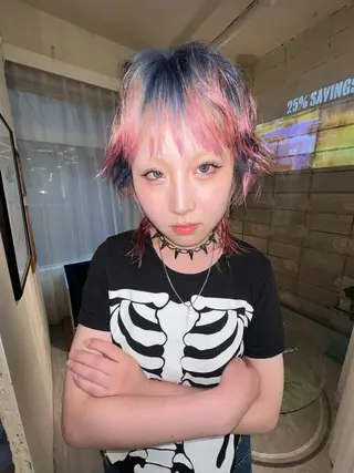 ミディアム カラー haco＋所属・圧倒的デザイン力 店長🎨RENAのヘアスタイル