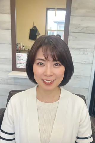 ミディアム カラー 古賀 なみのヘアスタイル